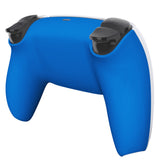 eXtremeRate Blue Soft Touch Custom Back Housing Bottom Shell Compatible with ps5 Controller, Replacement Back Shell Cover Compatible with ps5 Controller - DPFP3005