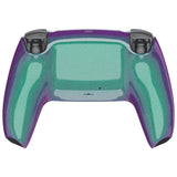 eXtremeRate Chameleon Green Purple Glossy Custom Back Housing Bottom Shell Compatible with ps5 Controller, Replacement Back Shell Cover Compatible with ps5 Controller - DPFP3002