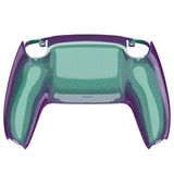 eXtremeRate Chameleon Green Purple Glossy Custom Back Housing Bottom Shell Compatible with ps5 Controller, Replacement Back Shell Cover Compatible with ps5 Controller - DPFP3002