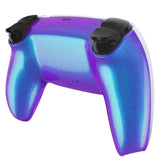 eXtremeRate Chameleon Purple Blue Glossy Custom Back Housing Bottom Shell Compatible with ps5 Controller, Replacement Back Shell Cover Compatible with ps5 Controller - DPFP3001