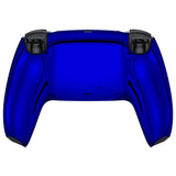 eXtremeRate Chrome Blue Glossy Custom Back Housing Bottom Shell Compatible with ps5 Controller, Replacement Back Shell Cover Compatible with ps5 Controller - DPFD4004