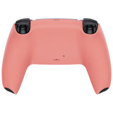 eXtremeRate Coral Soft Touch Custom Back Housing Bottom Shell Compatible with ps5 Controller, Replacement Back Shell Cover Compatible with ps5 Controller - DPFP3026