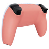 eXtremeRate Coral Soft Touch Custom Back Housing Bottom Shell Compatible with ps5 Controller, Replacement Back Shell Cover Compatible with ps5 Controller - DPFP3026