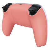 eXtremeRate Coral Soft Touch Custom Back Housing Bottom Shell Compatible with ps5 Controller, Replacement Back Shell Cover Compatible with ps5 Controller - DPFP3026