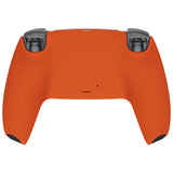 eXtremeRate Orange Soft Touch Custom Back Housing Bottom Shell Compatible with ps5 Controller, Replacement Back Shell Cover Compatible with ps5 Controller - DPFP3004