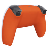 eXtremeRate Orange Soft Touch Custom Back Housing Bottom Shell Compatible with ps5 Controller, Replacement Back Shell Cover Compatible with ps5 Controller - DPFP3004