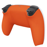 eXtremeRate Orange Soft Touch Custom Back Housing Bottom Shell Compatible with ps5 Controller, Replacement Back Shell Cover Compatible with ps5 Controller - DPFP3004