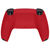 eXtremeRate Passion Red Soft Touch Custom Back Housing Bottom Shell Compatible with ps5 Controller, Replacement Back Shell Cover Compatible with ps5 Controller - DPFP3027