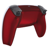 eXtremeRate Scarlet Red Soft Touch Custom Back Housing Bottom Shell Compatible with ps5 Controller, Replacement Back Shell Cover Compatible with ps5 Controller - DPFP3003