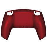 eXtremeRate Scarlet Red Soft Touch Custom Back Housing Bottom Shell Compatible with ps5 Controller, Replacement Back Shell Cover Compatible with ps5 Controller - DPFP3003