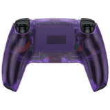 eXtremeRate Clear Atomic Purple Custom Back Housing Bottom Shell Compatible with ps5 Controller, Replacement Back Shell Cover Compatible with ps5 Controller - DPFM5005
