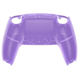 eXtremeRate Clear Atomic Purple Custom Back Housing Bottom Shell Compatible with ps5 Controller, Replacement Back Shell Cover Compatible with ps5 Controller - DPFM5005
