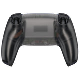 eXtremeRate Clear Black Custom Back Housing Bottom Shell Compatible with ps5 Controller, Replacement Back Shell Cover Compatible with ps5 Controller - DPFM5007