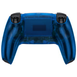 eXtremeRate Clear Blue Custom Back Housing Bottom Shell Compatible with ps5 Controller, Replacement Back Shell Cover Compatible with ps5 Controller - DPFM5004