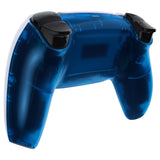 eXtremeRate Clear Blue Custom Back Housing Bottom Shell Compatible with ps5 Controller, Replacement Back Shell Cover Compatible with ps5 Controller - DPFM5004