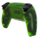 eXtremeRate Clear Green Custom Back Housing Bottom Shell Compatible with ps5 Controller, Replacement Back Shell Cover Compatible with ps5 Controller - DPFM5003
