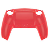 eXtremeRate Clear Red Custom Back Housing Bottom Shell Compatible with ps5 Controller, Replacement Back Shell Cover Compatible with ps5 Controller - DPFM5002