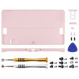 eXtremeRate Cherry Blossoms Pink Console Back Plate DIY Replacement Housing Shell Case for Nintendo Switch OLED Console – JoyCon Shell & Kickstand NOT Included - BNSOP3003