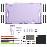 eXtremeRate Replacement DIY Rear Back Plate for Nintendo Switch 2 Handheld Console  (Without Kickstand) - Clear Atomic Purple - GLTNTM001