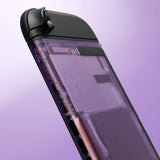 eXtremeRate Replacement DIY Rear Back Plate for Nintendo Switch 2 Handheld Console  (Without Kickstand) - Clear Atomic Purple - GLTNTM001
