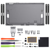 eXtremeRate Replacement DIY Rear Back Plate for Nintendo Switch 2 Handheld Console  (Without Kickstand) - Clear Slate Black - GLTNTM002