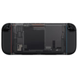 eXtremeRate Replacement DIY Rear Back Plate for Nintendo Switch 2 Handheld Console  (Without Kickstand) - Clear Slate Black - GLTNTM002