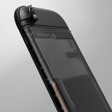 eXtremeRate Replacement DIY Rear Back Plate for Nintendo Switch 2 Handheld Console  (Without Kickstand) - Clear Slate Black - GLTNTM002