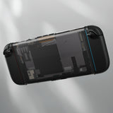 eXtremeRate Replacement DIY Rear Back Plate for Nintendo Switch 2 Handheld Console  (Without Kickstand) - Clear Slate Black - GLTNTM002