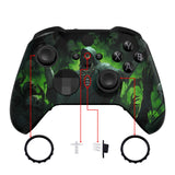 eXtremeRate Dark Carnival Replacement Front Housing Shell Case with Thumbstick Accent Rings for Xbox One Elite Series 2 Controller Model 1797 - ELT156