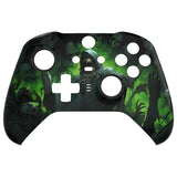 eXtremeRate Dark Carnival Replacement Front Housing Shell Case with Thumbstick Accent Rings for Xbox One Elite Series 2 Controller Model 1797 - ELT156