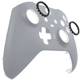 eXtremeRate New Hope Gray Grip Faceplate Cover, Front Housing Shell Case Replacement Kit for Xbox One Elite Series 2 Controller Model 1797 and Core Model 1797 - Thumbstick Accent Rings Included - ELP337
