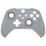 eXtremeRate New Hope Gray Grip Faceplate Cover, Front Housing Shell Case Replacement Kit for Xbox One Elite Series 2 Controller Model 1797 and Core Model 1797 - Thumbstick Accent Rings Included - ELP337