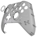 eXtremeRate Replacement Front Housing Shell Case for Xbox One Elite Series 2 & Elite 2 Core Controller (Model 1797) - Clear Black - ELM508