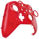 eXtremeRate Replacement Front Housing Shell Case for Xbox One Elite Series 2 & Elite 2 Core Controller (Model 1797) - Clear Red - ELM506
