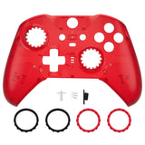 eXtremeRate Replacement Front Housing Shell Case for Xbox One Elite Series 2 & Elite 2 Core Controller (Model 1797) - Clear Red - ELM506