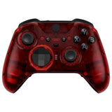 eXtremeRate Replacement Front Housing Shell Case for Xbox One Elite Series 2 & Elite 2 Core Controller (Model 1797) - Clear Red - ELM506