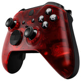 eXtremeRate Replacement Front Housing Shell Case for Xbox One Elite Series 2 & Elite 2 Core Controller (Model 1797) - Clear Red - ELM506
