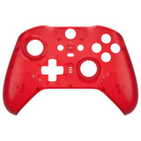 eXtremeRate Replacement Front Housing Shell Case for Xbox One Elite Series 2 & Elite 2 Core Controller (Model 1797) - Clear Red - ELM506