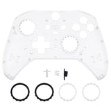eXtremeRate Replacement Front Housing Shell Case for Xbox One Elite Series 2 & Elite 2 Core Controller (Model 1797) - Transparent Clear - ELM503