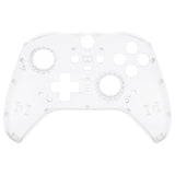 eXtremeRate Replacement Front Housing Shell Case for Xbox One Elite Series 2 & Elite 2 Core Controller (Model 1797) - Transparent Clear - ELM503