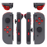 eXtremeRate Replacement ABXY Direction Keys SR SL L R ZR ZL Trigger Buttons, Full Set Buttons for NS Switch JoyCon & OLED JoyCon - Chrome Red Glossy - AJ303