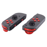 eXtremeRate Replacement ABXY Direction Keys SR SL L R ZR ZL Trigger Buttons, Full Set Buttons for NS Switch JoyCon & OLED JoyCon - Chrome Red Glossy - AJ303