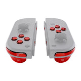 eXtremeRate Replacement ABXY Direction Keys SR SL L R ZR ZL Trigger Buttons, Full Set Buttons for NS Switch JoyCon & OLED JoyCon - Chrome Red Glossy - AJ303
