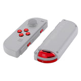 eXtremeRate Replacement ABXY Direction Keys SR SL L R ZR ZL Trigger Buttons, Full Set Buttons for NS Switch JoyCon & OLED JoyCon - Chrome Red Glossy - AJ303