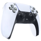 eXtremeRate Replacement D-pad R1 L1 R2 L2 Triggers Share Options Face Buttons, Metallic Steel Gray Full Set Buttons Compatible with ps5 Controller BDM-010 & BDM-020 - JPF1039G2