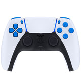 eXtremeRate Replacement D-pad R1 L1 R2 L2 Triggers Share Options Face Buttons, Blue Full Set Buttons Compatible with ps5 Controller BDM-010 & BDM-020 - JPF1005G2