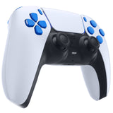 eXtremeRate Replacement D-pad R1 L1 R2 L2 Triggers Share Options Face Buttons, Blue Full Set Buttons Compatible with ps5 Controller BDM-010 & BDM-020 - JPF1005G2