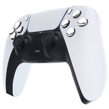 eXtremeRate Replacement D-pad R1 L1 R2 L2 Triggers Share Options Face Buttons, Chrome Silver Full Set Buttons Compatible with ps5 Controller BDM-010 & BDM-020 - JPF2002G2