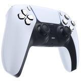eXtremeRate Replacement D-pad R1 L1 R2 L2 Triggers Share Options Face Buttons, Chrome Silver Full Set Buttons Compatible with ps5 Controller BDM-010 & BDM-020 - JPF2002G2