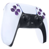 eXtremeRate Replacement D-pad R1 L1 R2 L2 Triggers Share Options Face Buttons, Clear Atomic Purple Full Set Buttons Compatible with ps5 Controller BDM-010 & BDM-020 - JPF3005G2